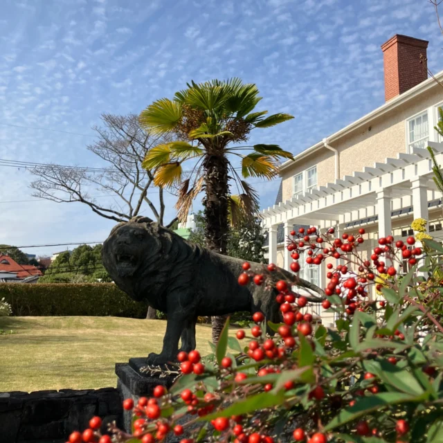 ブログ「記念館スタッフのひとり言」を更新しました。
　タイトル「南天（ナンテン）」

#高碕記念館 #ヴォーリズ建築 #国登録有形文化財 #企画展 #ブログ更新 #無料 #予約　 #展示 #宝塚市 #雲雀丘花屋敷　#南天 　#南天の実